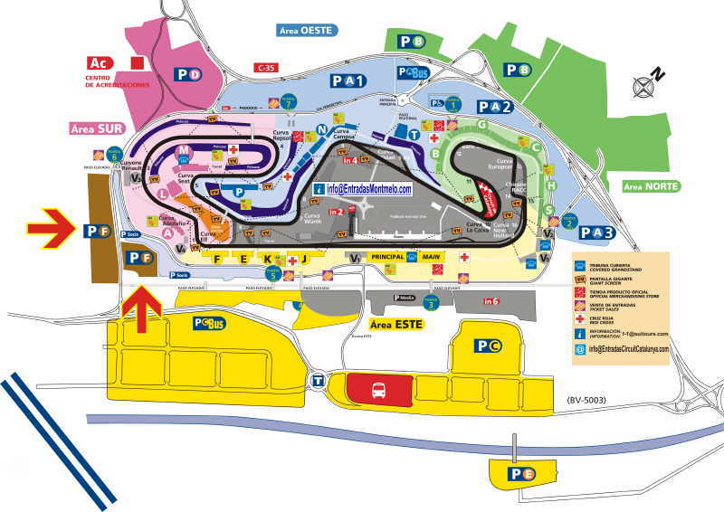 F1 Car Parking F Montmelo Tickets GP Barcelona