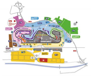 map parkings Montmelo Circuit