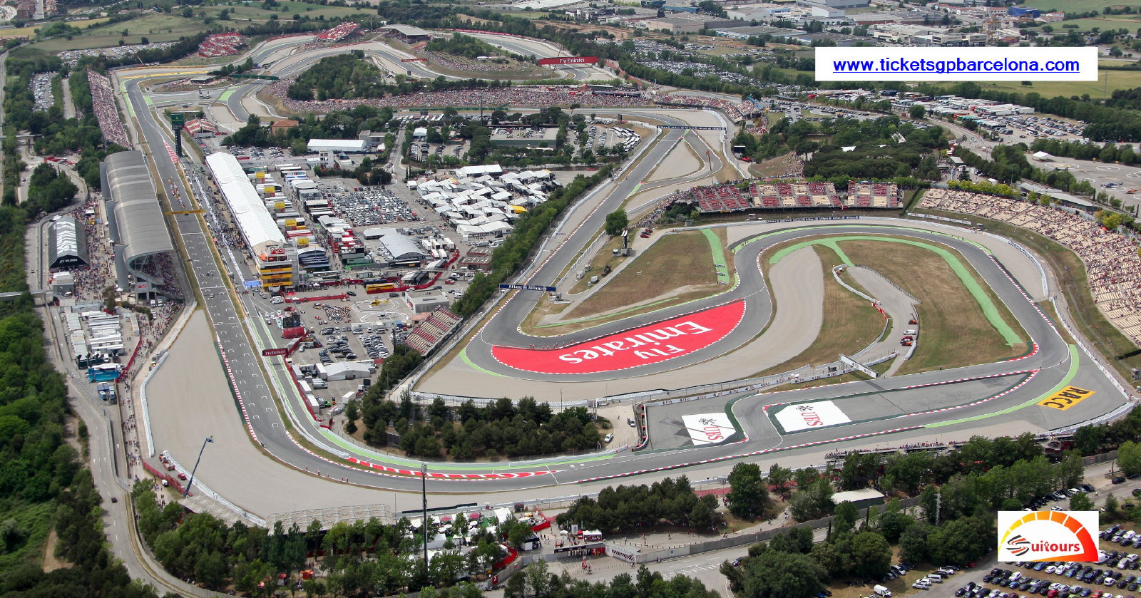 Bird's eye view of the Circuit de Barcelona-Catalunya